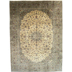 352 x 252 cm Hand Knotted Persian Kork Wool – Kashan Beige Green Rug