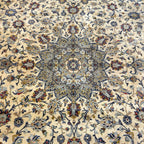 352 x 252 cm Hand Knotted Persian Kork Wool – Kashan Beige Green Rug