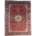 383 x 277 cm Hand Knotted Persian Kashan Red – Wool Rug