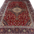 383 x 277 cm Hand Knotted Persian Kashan Red – Wool Rug