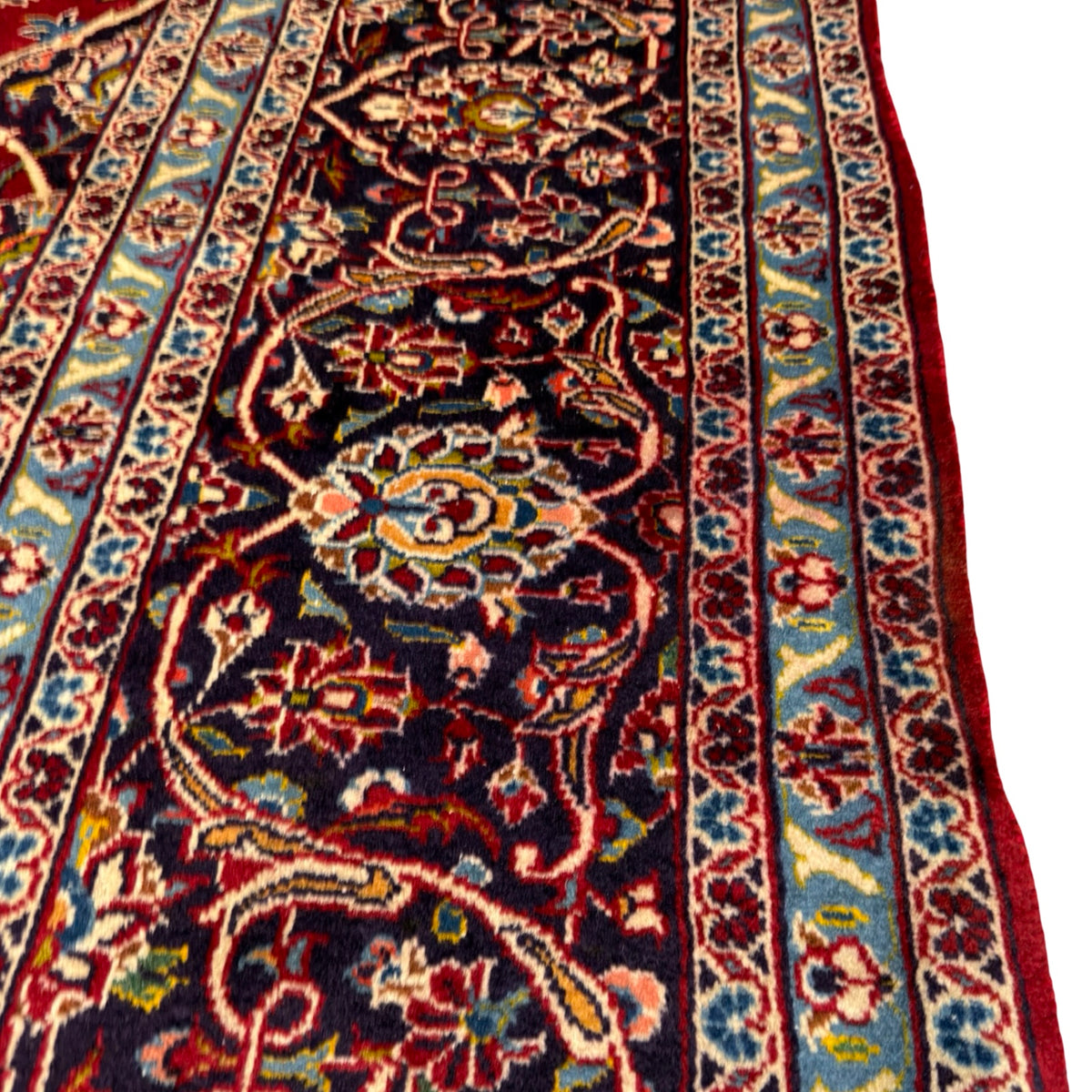 383 x 277 cm Hand Knotted Persian Kashan Red – Wool Rug