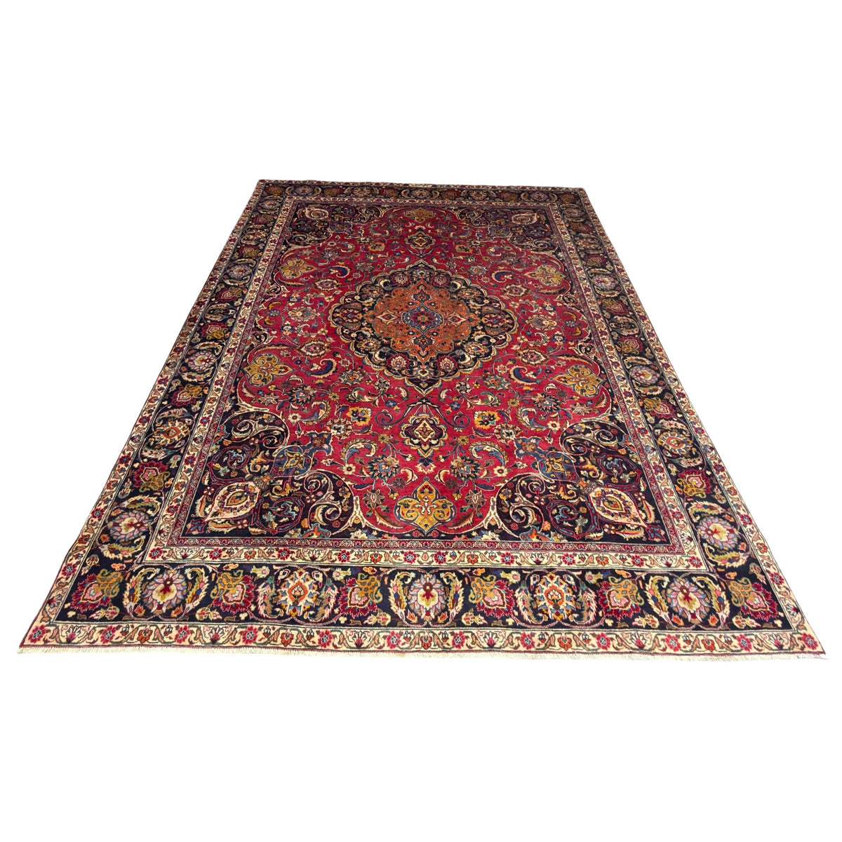 360 x 285 cm Hand Knotted Persian Sabzewar – Wool Rug