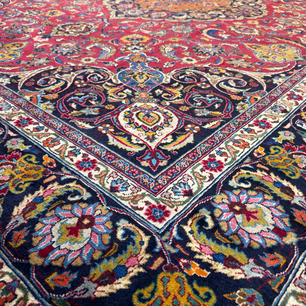 360 x 285 cm Hand Knotted Persian Sabzewar – Wool Rug
