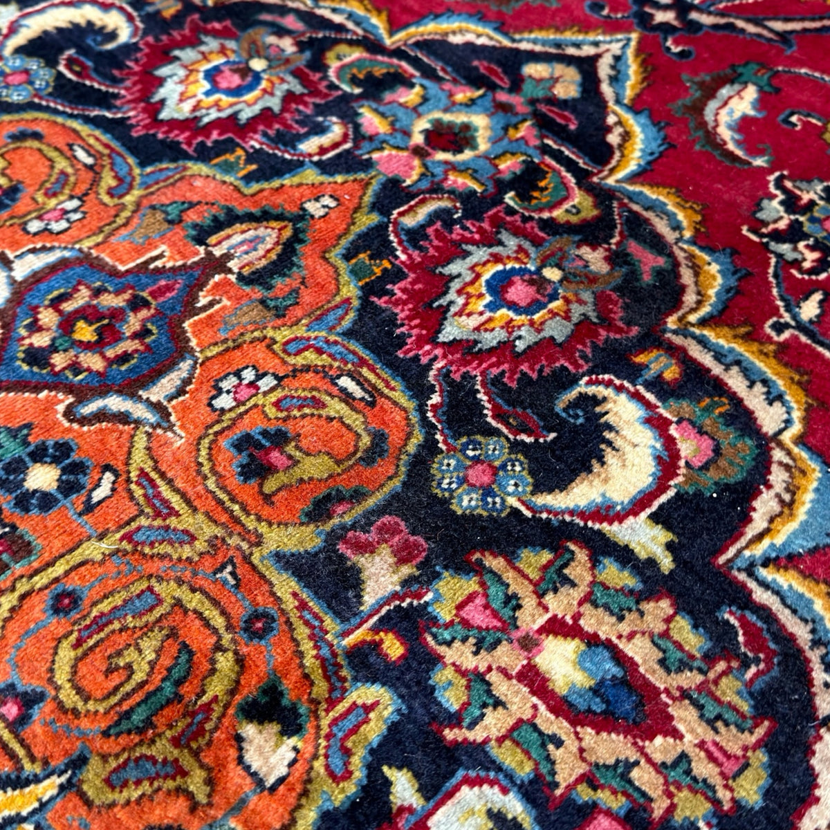 360 x 285 cm Hand Knotted Persian Sabzewar – Wool Rug
