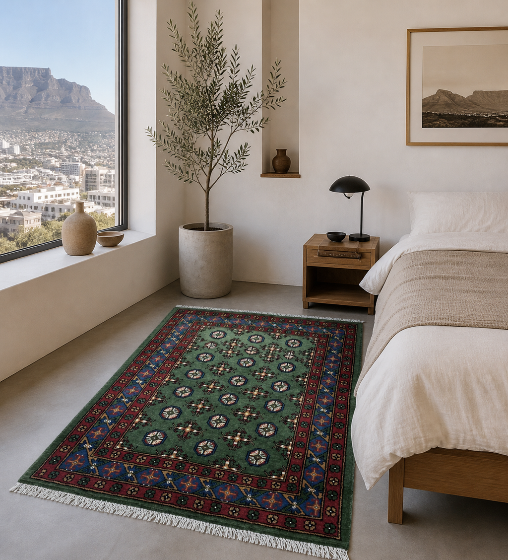 167 x 114 cm Hand-Knotted Afghan Akche Rug