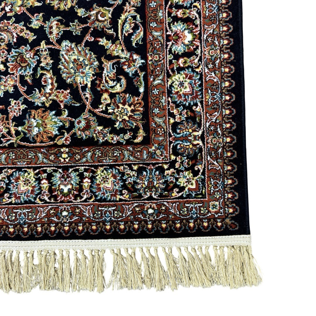 Black and gold Persian rug detail
