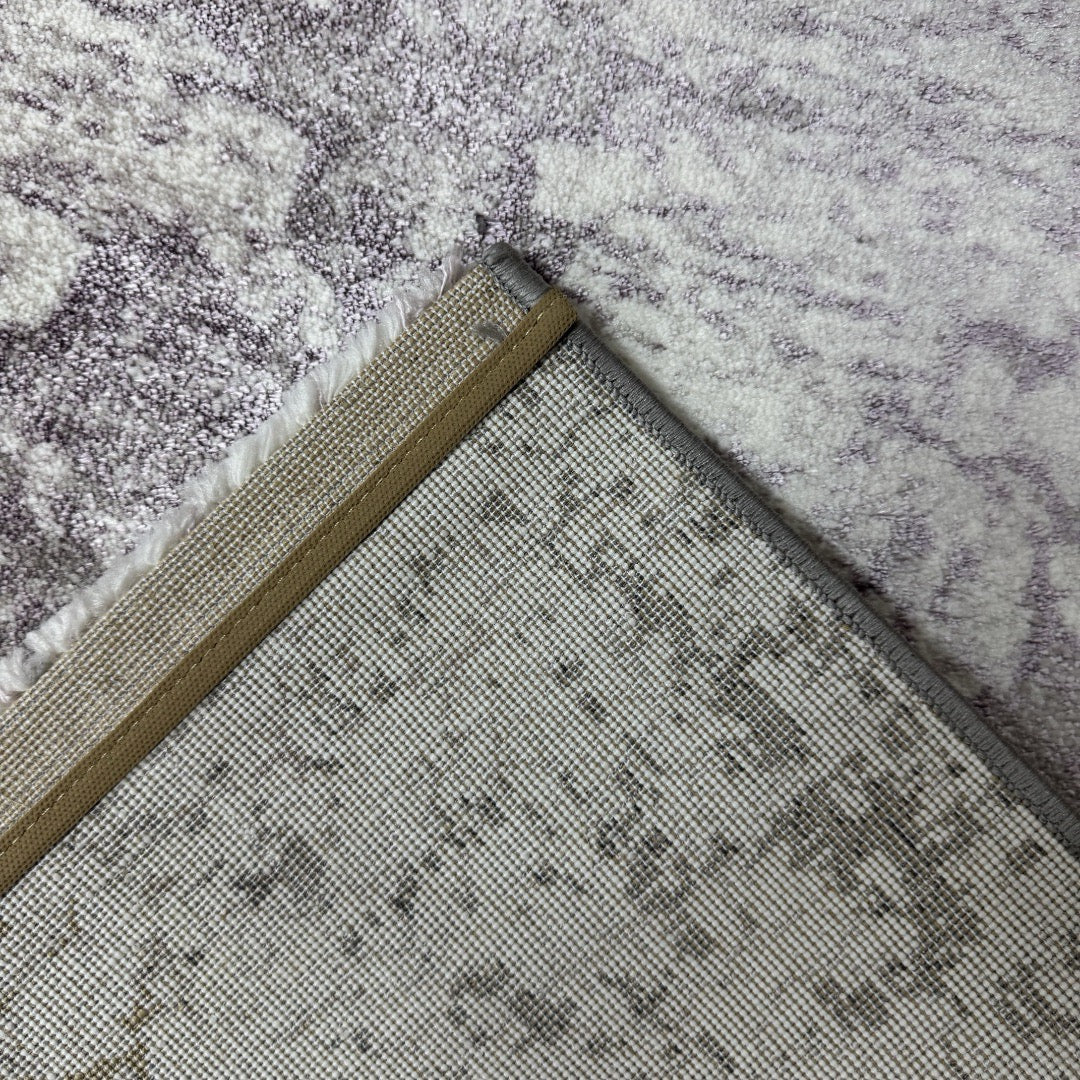230 x 160 cm Soft Grey & Pink Cloud Drift Contemporary Rug