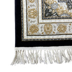 Grey and gold Persian rug detail