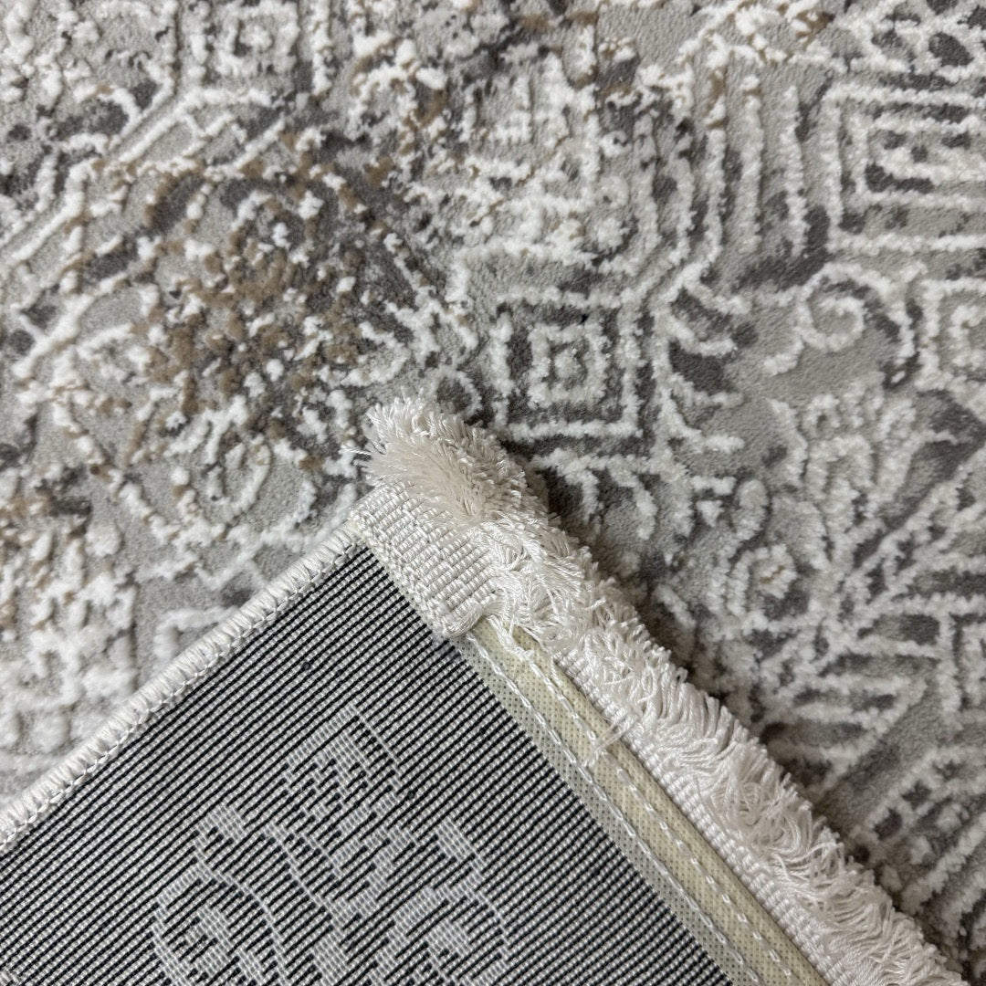 230 x 160 cm Silver Vintage Persian-Inspired Faded Rug