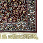 Deep red garden heritage rug detail