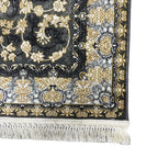 Ivory and grey Persian rug detail
