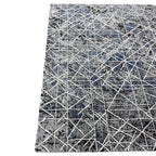 230 x 160 cm Silver Blueprint Crossline Designer Rug