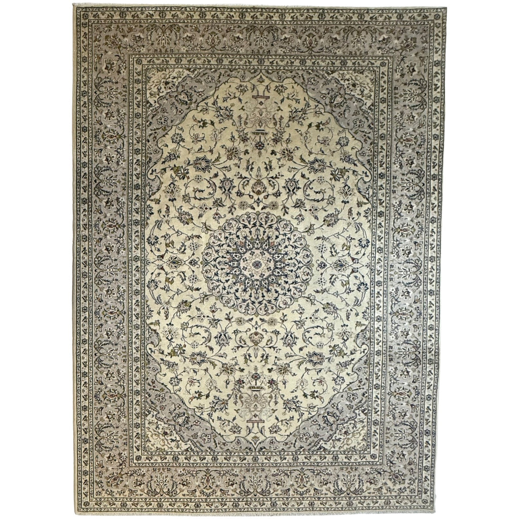 346 x 246 cm Hand Knotted Persian Kashan Wool Rug