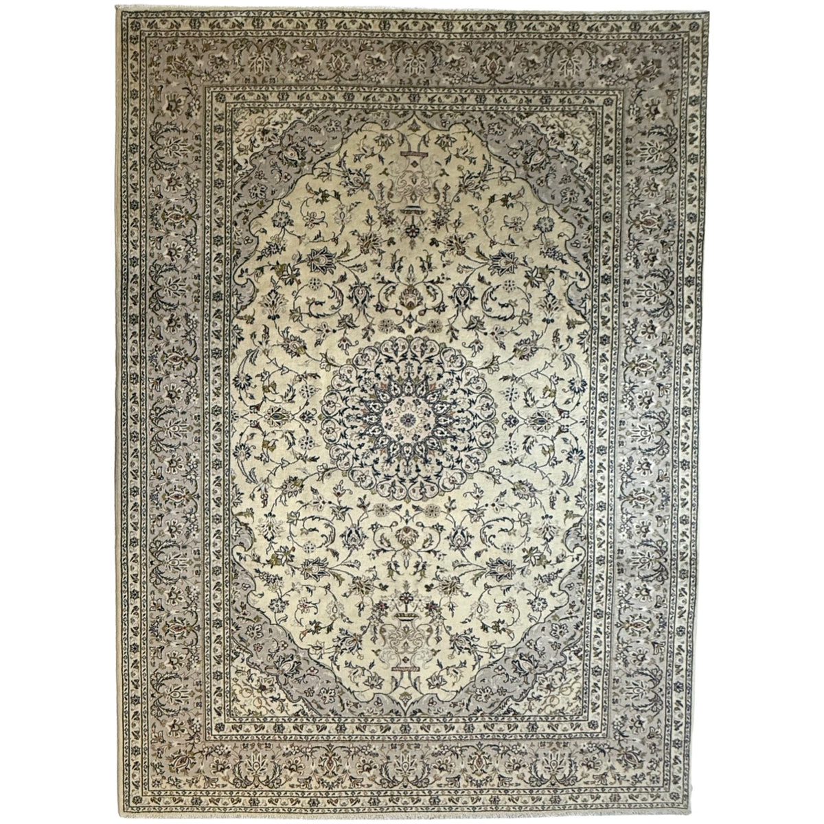 346 x 246 cm Hand Knotted Persian Kashan Wool Rug