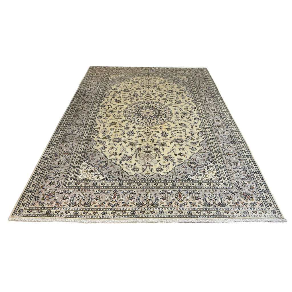 346 x 246 cm Hand Knotted Persian Kashan Wool Rug