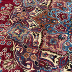 400 x 290 cm Large Vintage Persian Mashad Hand-Knotted Wool Rug