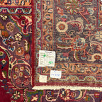 400 x 290 cm Large Vintage Persian Mashad Hand-Knotted Wool Rug
