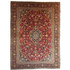 426 x 290 cm Red/Gold Persian Kashan Hand-Knotted – Wool Rug