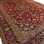 426 x 290 cm Red/Gold Persian Kashan Hand-Knotted – Wool Rug