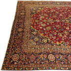 426 x 290 cm Red/Gold Persian Kashan Hand-Knotted – Wool Rug