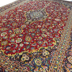 426 x 290 cm Red/Gold Persian Kashan Hand-Knotted – Wool Rug