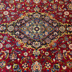 426 x 290 cm Red/Gold Persian Kashan Hand-Knotted – Wool Rug