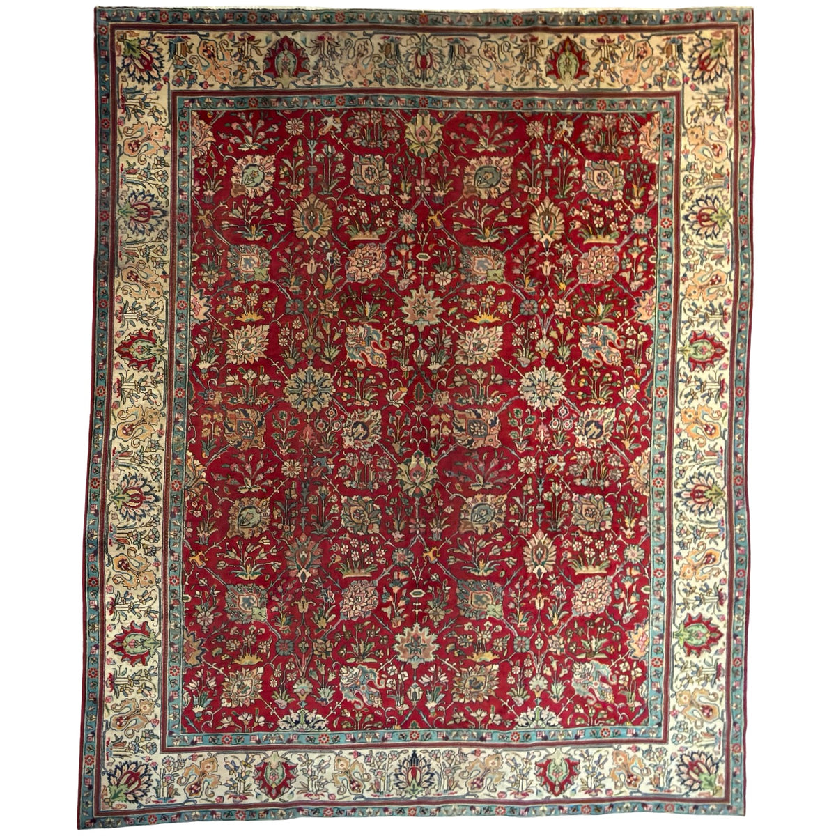 405 x 315 cm Large Persian Tabriz Hand-Knotted – Wool Rug