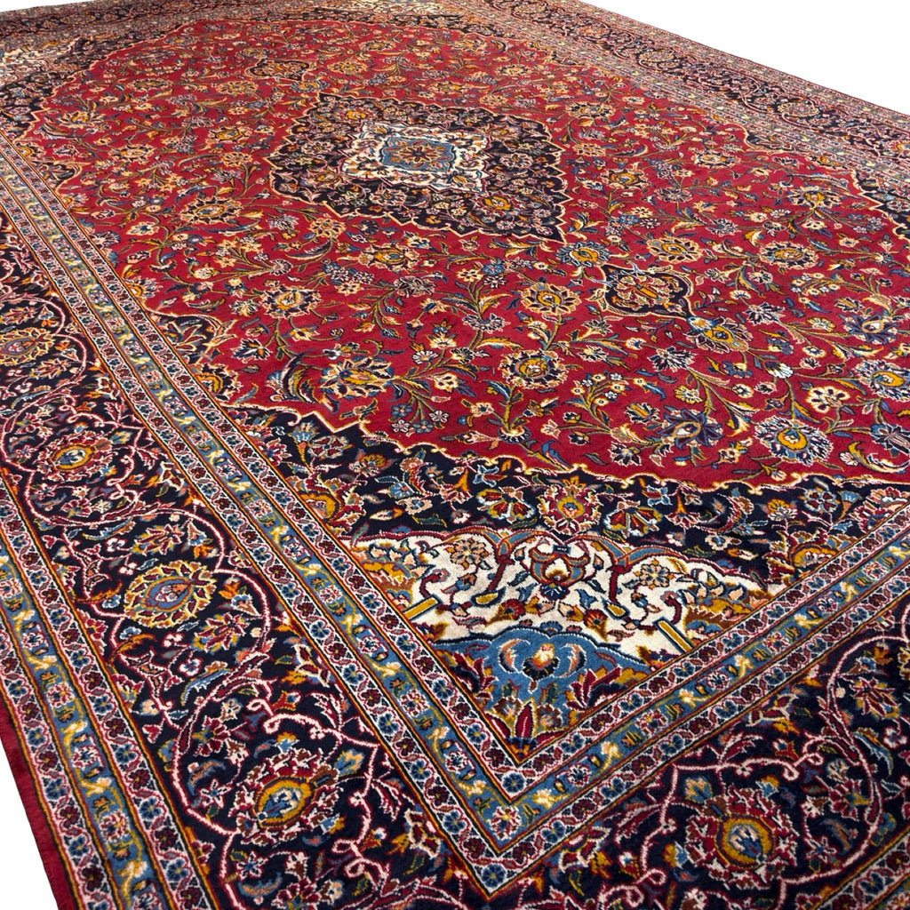435 x 300 cm Extra-Large Persian Kashan Hand-Knotted – Wool Rug