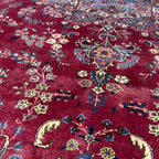 400 x 290 cm Large Vintage Persian Mashad Hand-Knotted Wool Rug