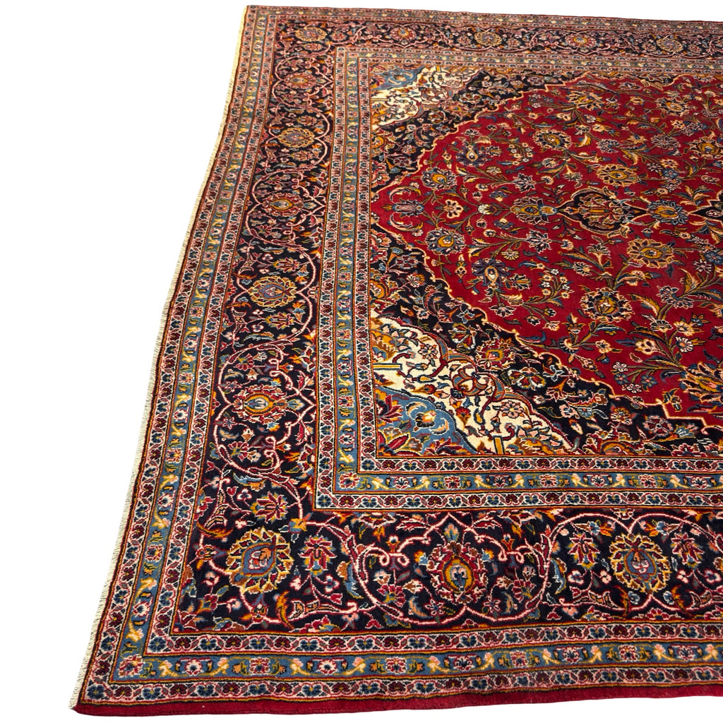 435 x 300 cm Extra-Large Persian Kashan Hand-Knotted – Wool Rug