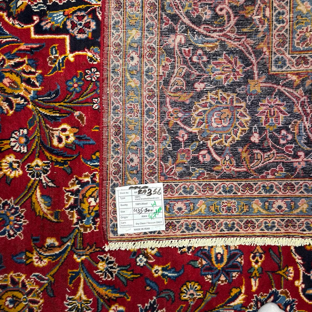 435 x 300 cm Extra-Large Persian Kashan Hand-Knotted – Wool Rug