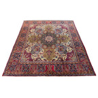 295 x 297 cm Rare Square Persian Perspolis Kashmar Hand-Knotted Wool Rug