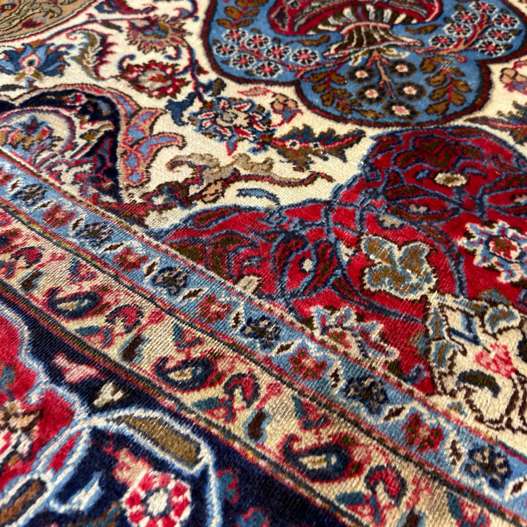 295 x 297 cm Rare Square Persian Perspolis Kashmar Hand-Knotted Wool Rug