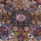 295 x 297 cm Rare Square Persian Perspolis Kashmar Hand-Knotted Wool Rug