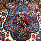 295 x 297 cm Rare Square Persian Perspolis Kashmar Hand-Knotted Wool Rug