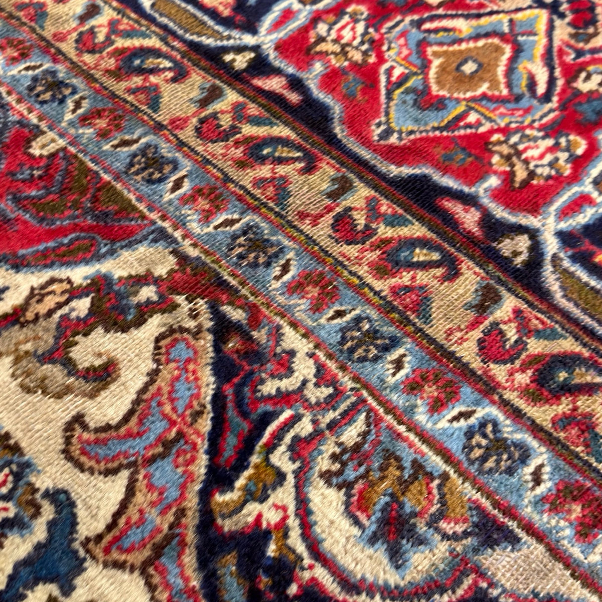 295 x 297 cm Rare Square Persian Perspolis Kashmar Hand-Knotted Wool Rug