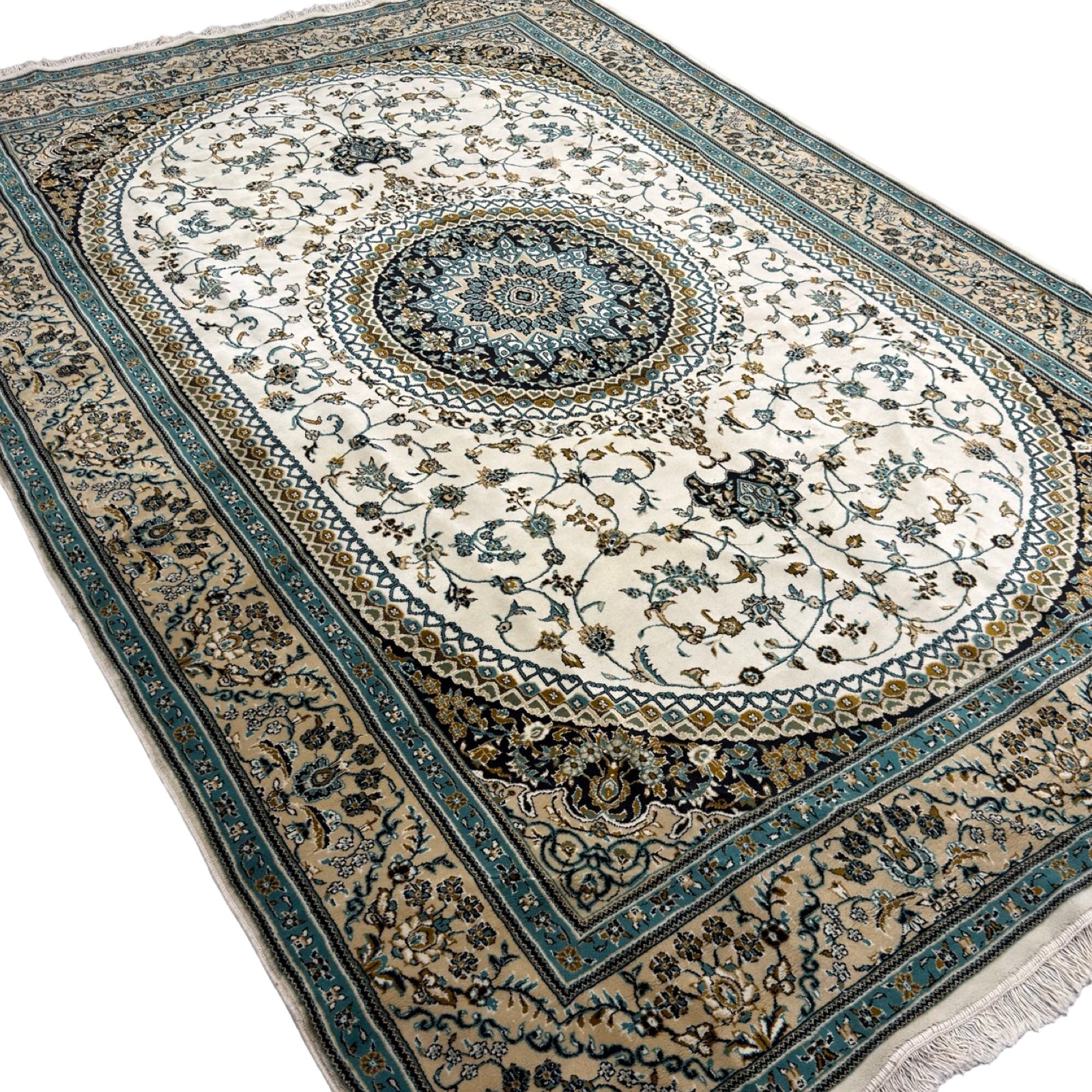 350 x 250 cm Persian Kirman Floral Machine Made Rug