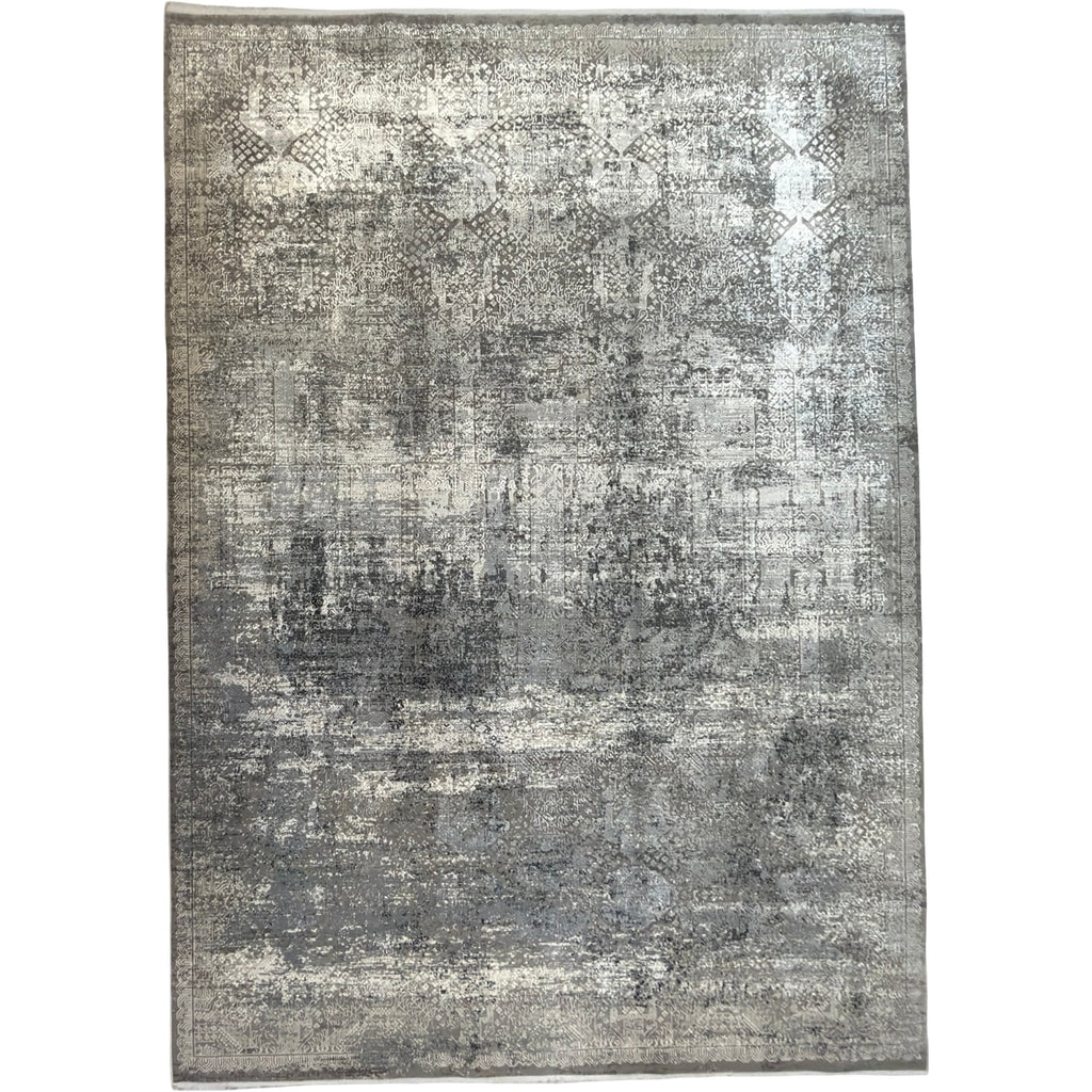 290 x 200 cm Milat Aspendos Modern Distressed Rug – Grey & Anthracite