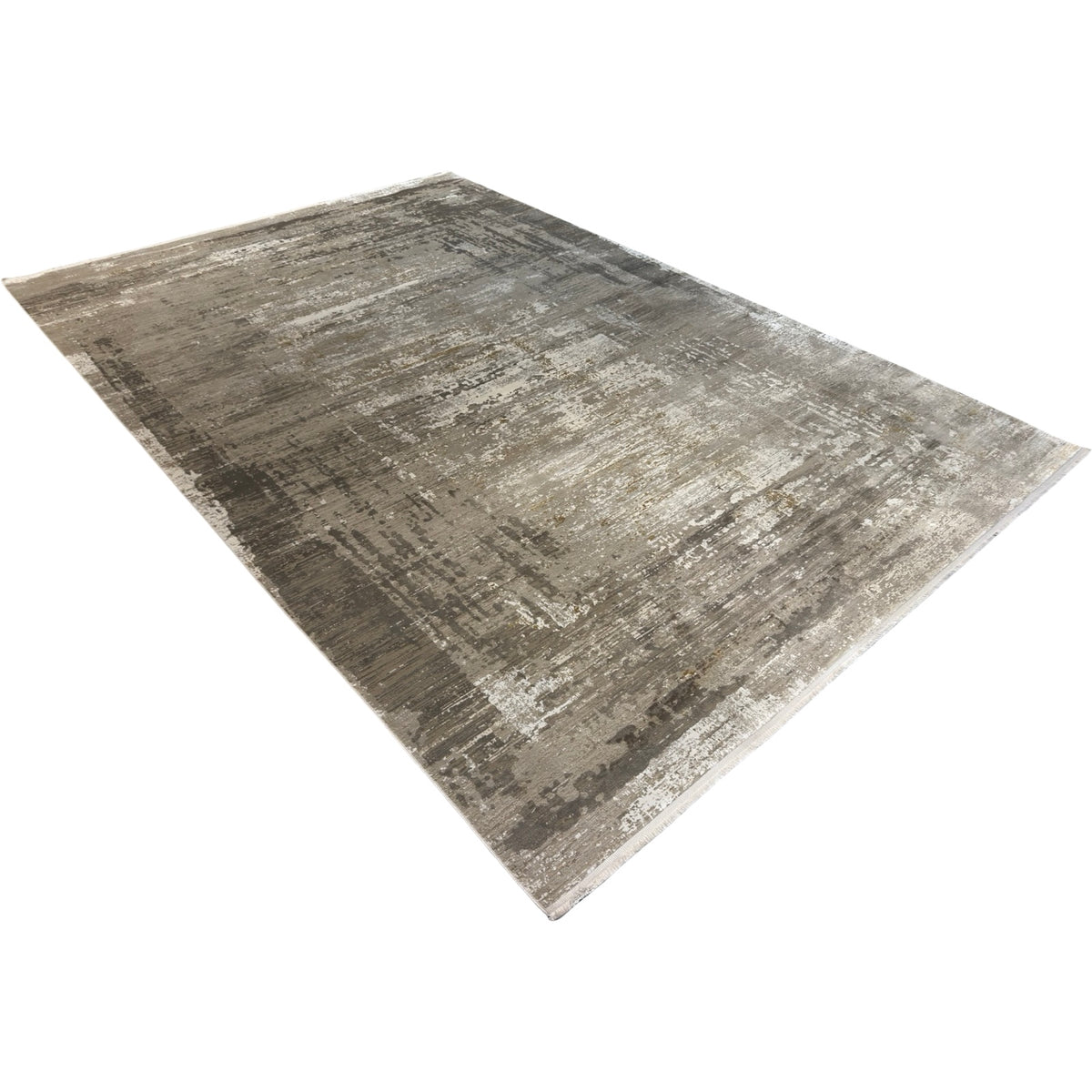 290 x 200 cm Milat Modern Abstract Viscose & Acrylic Rug – Beige