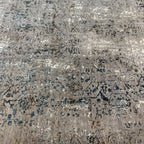 290 x 200 cm Milat Aspendos Viscose & Acrylic Rug – Ivory & Dark Blue
