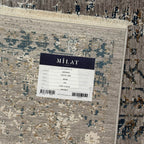 290 x 200 cm Milat Aspendos Viscose & Acrylic Rug – Ivory & Dark Blue