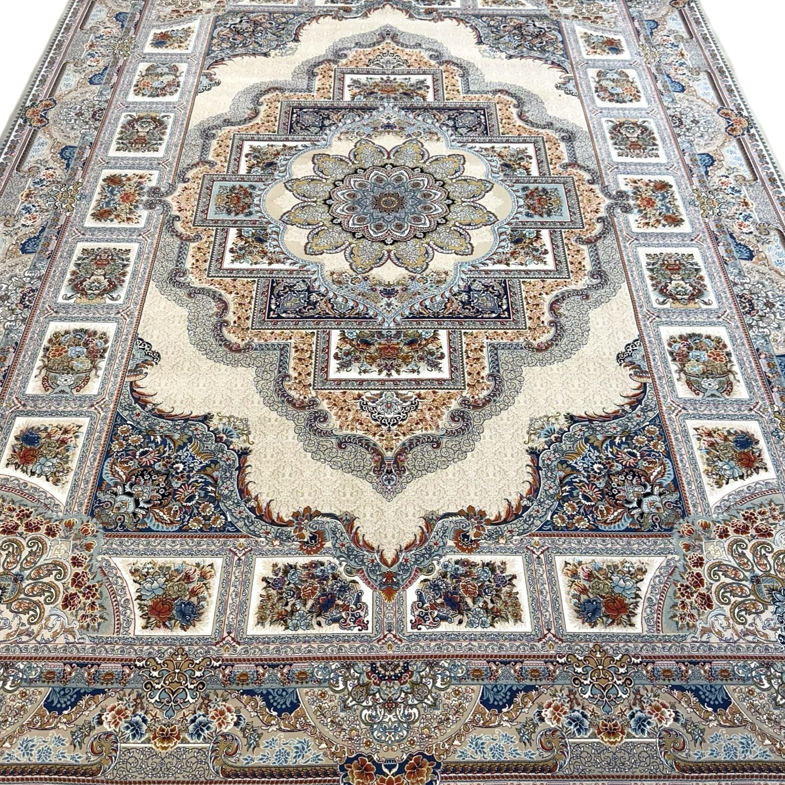 350 x 250 cm Beige Persian Royal Machine Made Rug