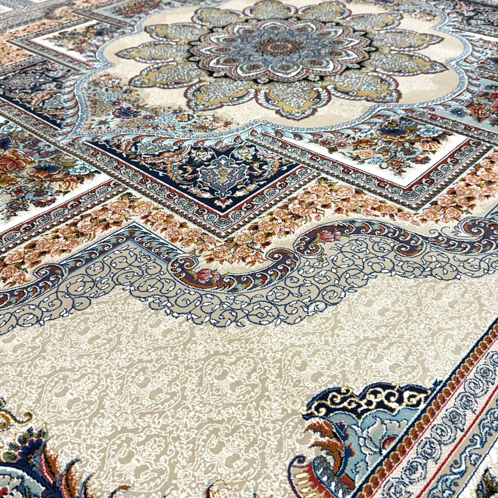 350 x 250 cm Beige Persian Royal Machine Made Rug
