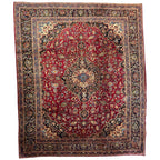 383 x 302 cm Large Size Persian Floral Mashad Hand Knotted – Wool Rug