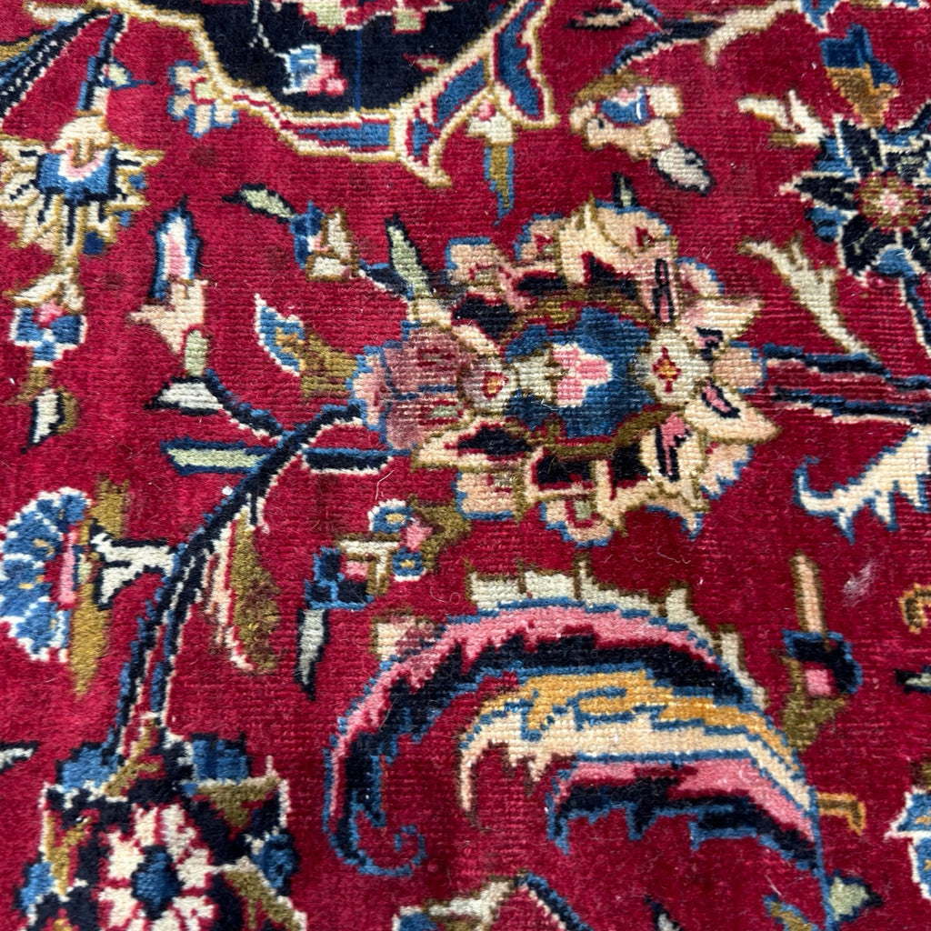 383 x 302 cm Large Size Persian Floral Mashad Hand Knotted – Wool Rug