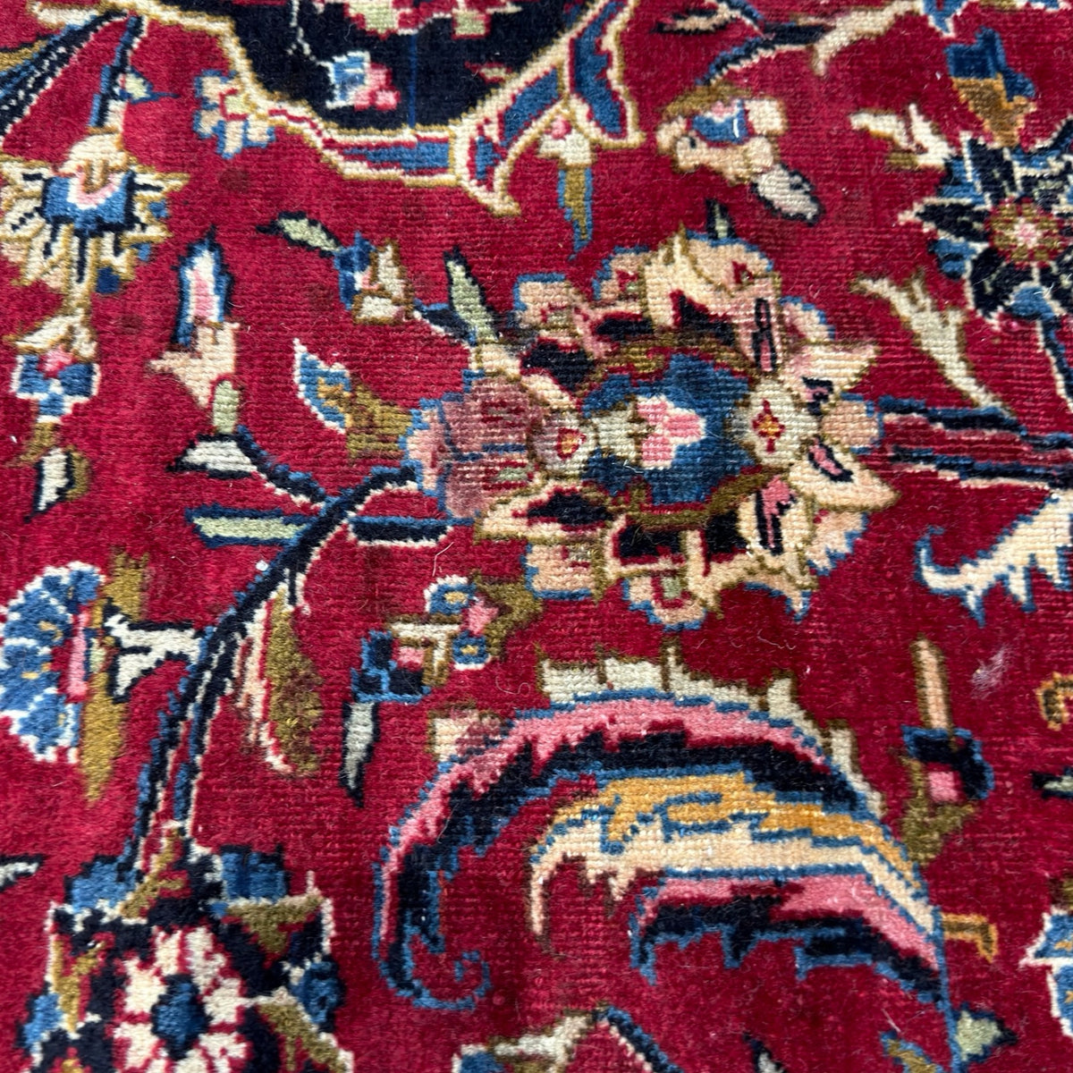 383 x 302 cm Large Size Persian Floral Mashad Hand Knotted – Wool Rug
