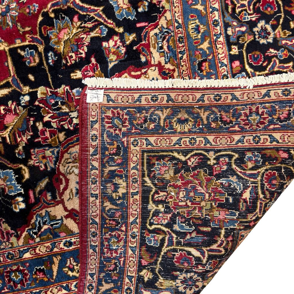 383 x 302 cm Large Size Persian Floral Mashad Hand Knotted – Wool Rug