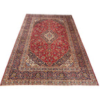350 x 250 cm Vintage Hand Knotted Red Persian Kashan – Wool Rug