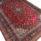 394 x 295 cm Hand Knotted Red Persian Kashan – Wool Rug