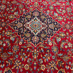 394 x 295 cm Hand Knotted Red Persian Kashan – Wool Rug